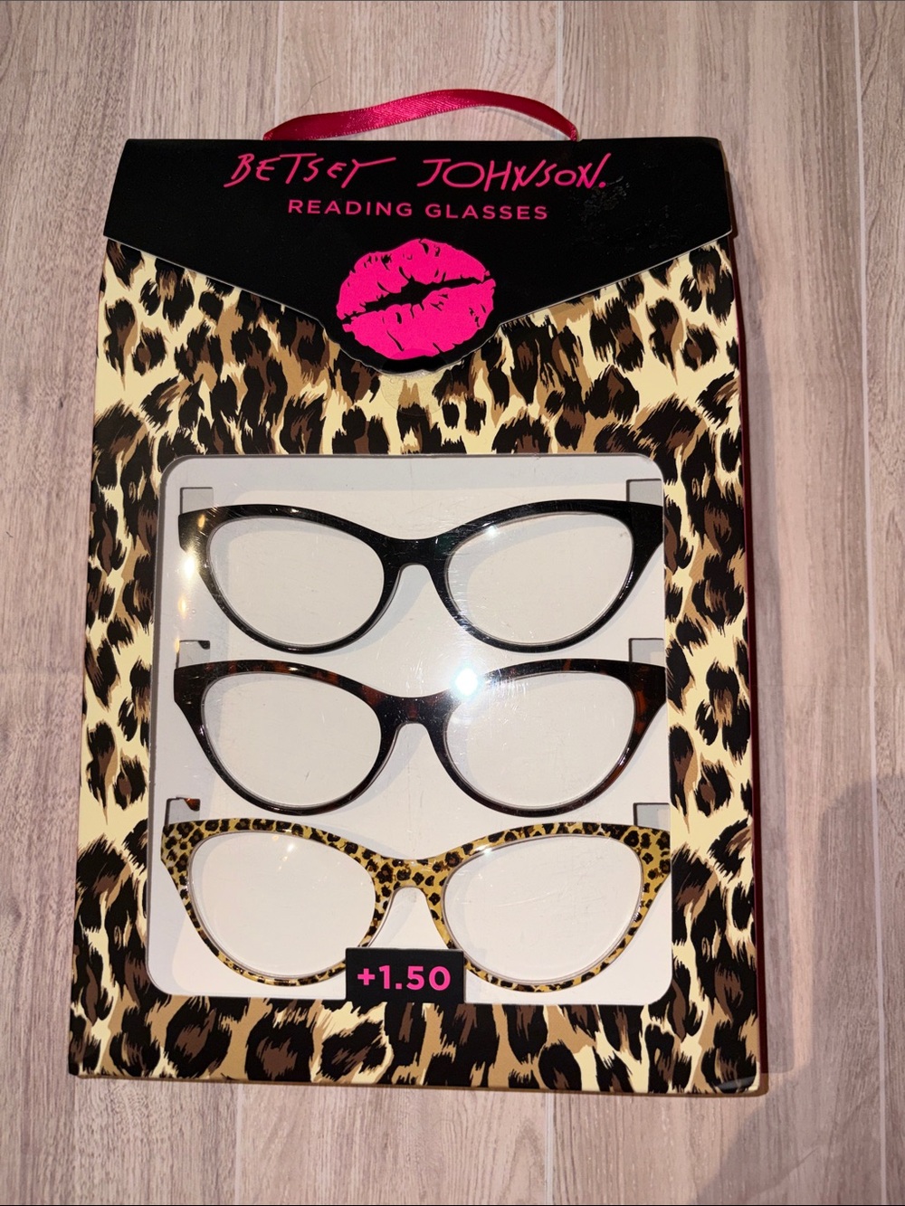 Betsey Johnson Kids Reading Glasses Trio - Black, Tortoiseshell & Leopard